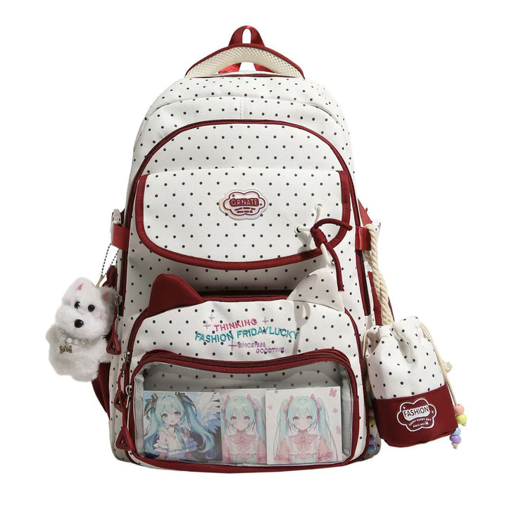 Playful Polka Dot Character Backpack Stornfield