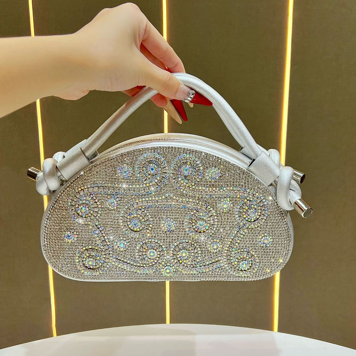 Rhinestone-Embellished Handbag