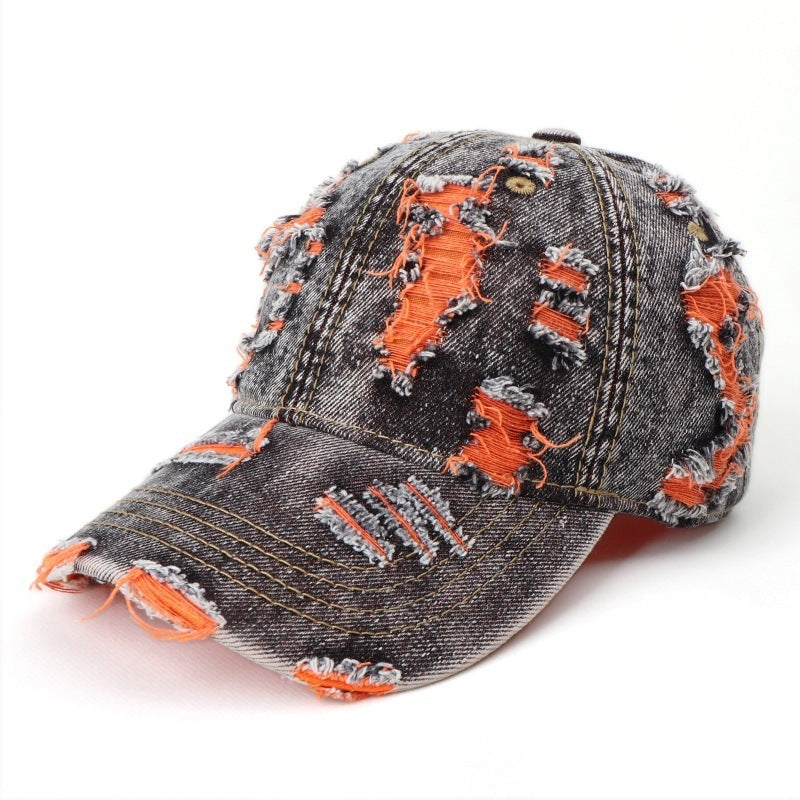 Women's Distressed Denim Baseball Cap Stornfield
