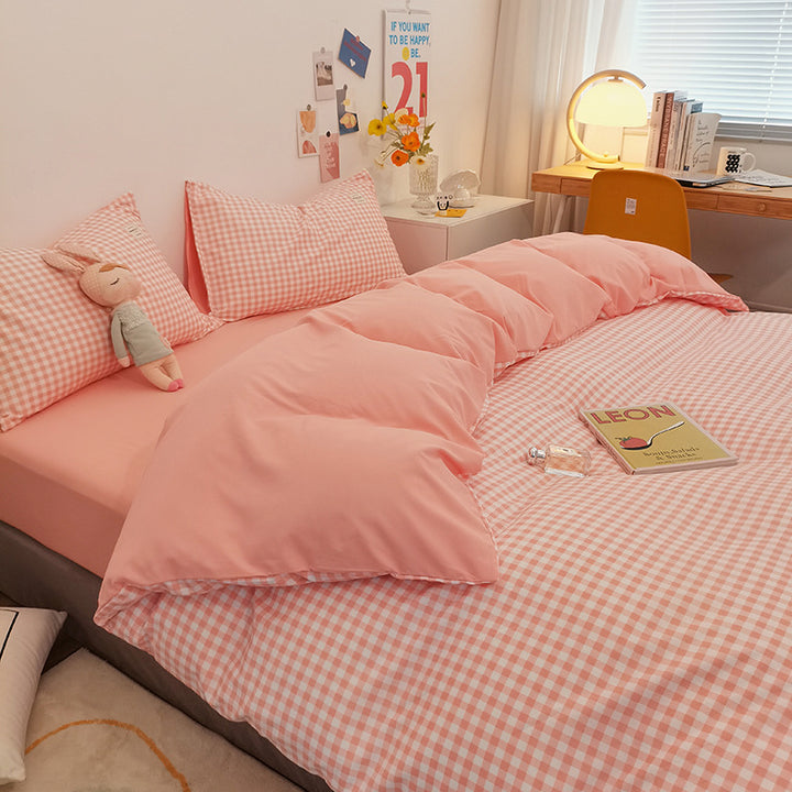 Stylish Checkerboard Pattern Bedding Set