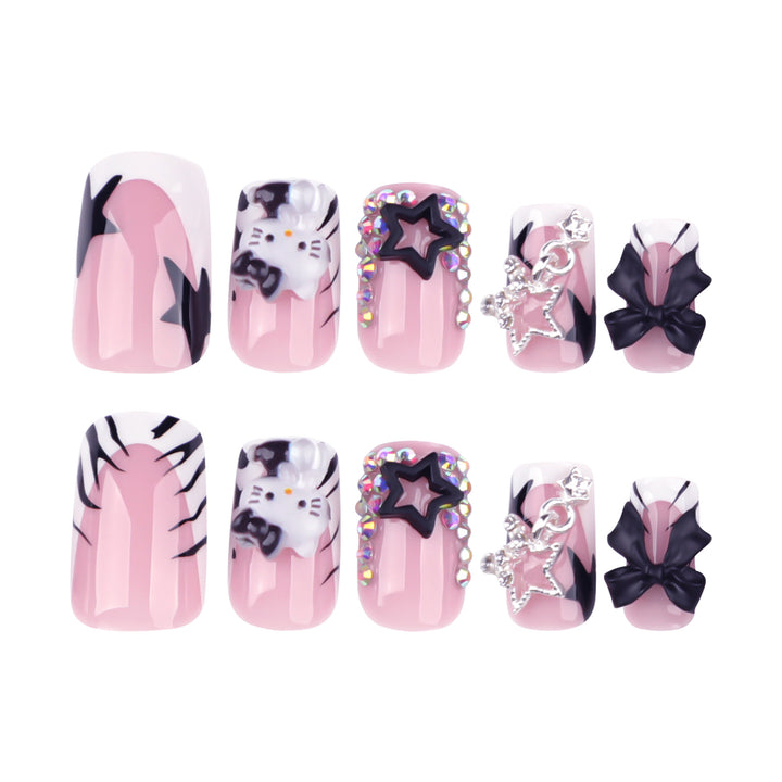 Artful nail extensions with trendy 3D applications Stornfield