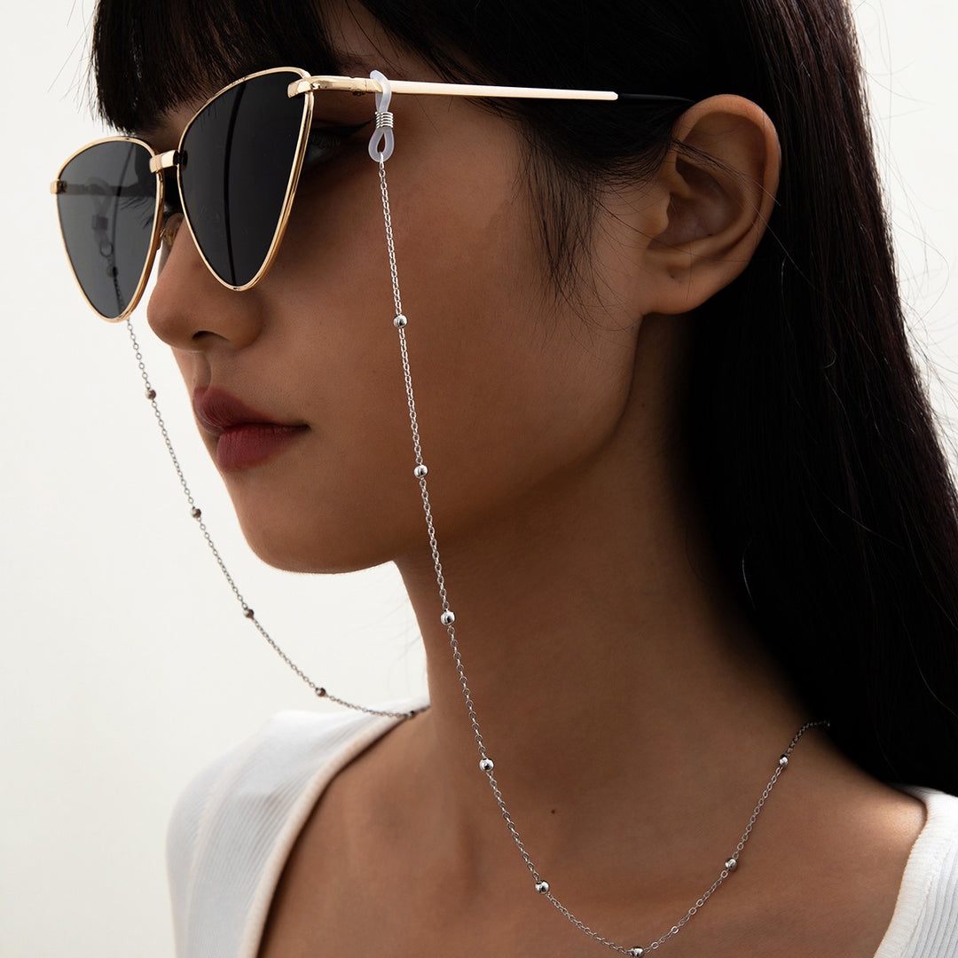Stylish Glasses Strap Made of Stainless Steel with Bead-Shaped Design Elements Stornfield