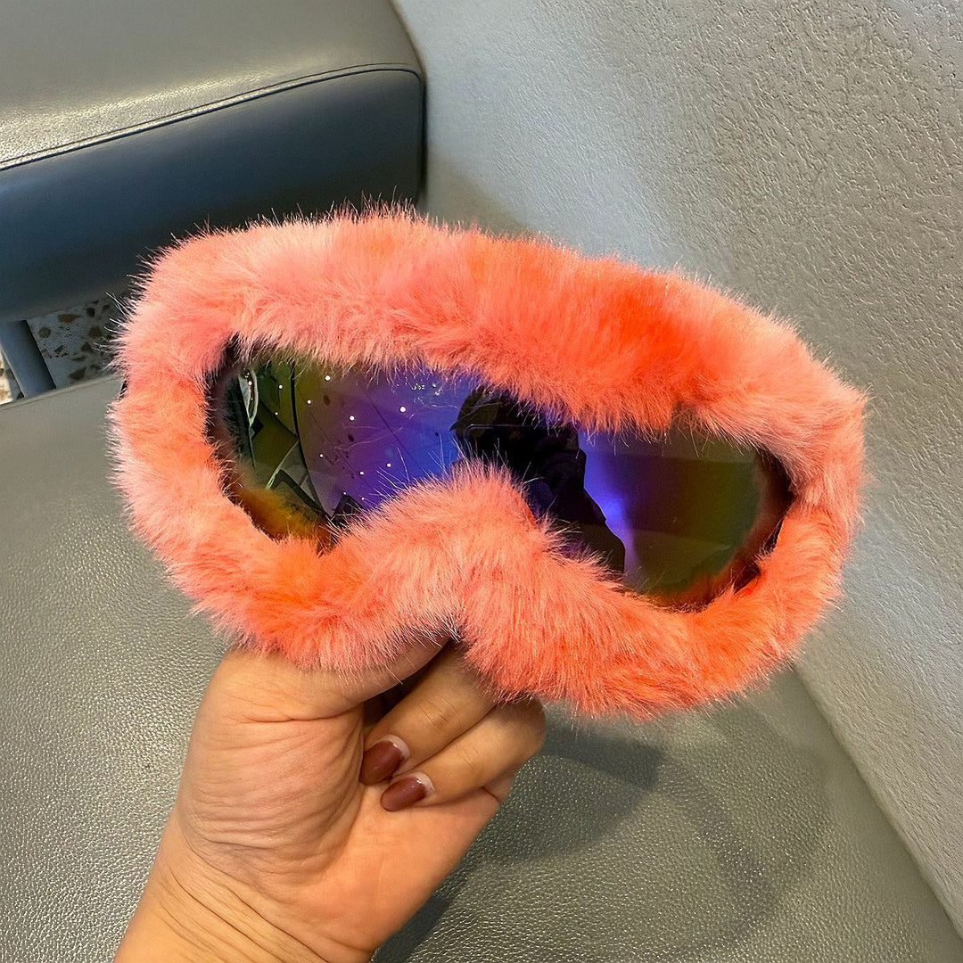 Women's sporty ski goggles with luxurious plush edge Stornfield