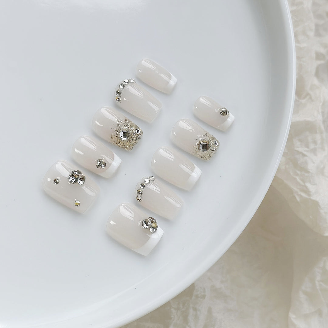 Decorative Swarovski-Accented Press-On Nail Set
