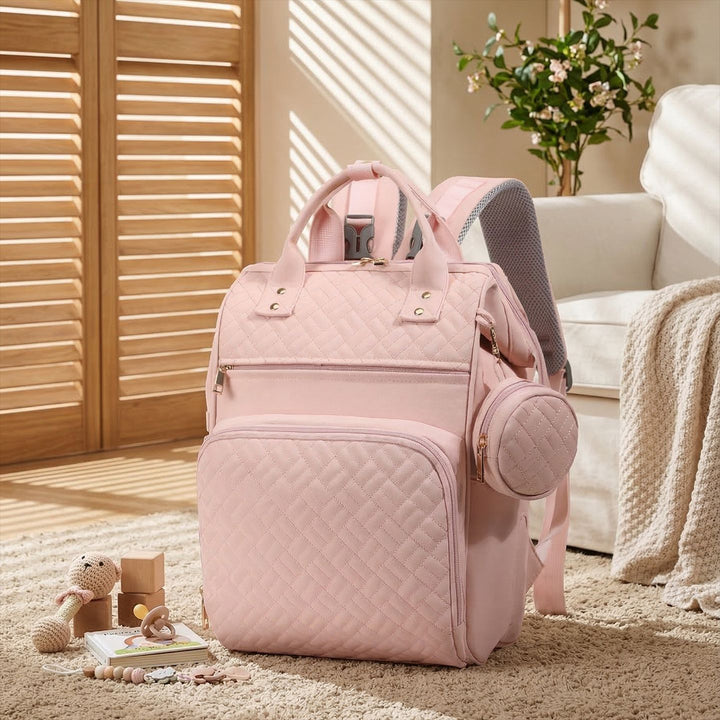Elegant Multi-Functional Quilted Backpack Stornfield