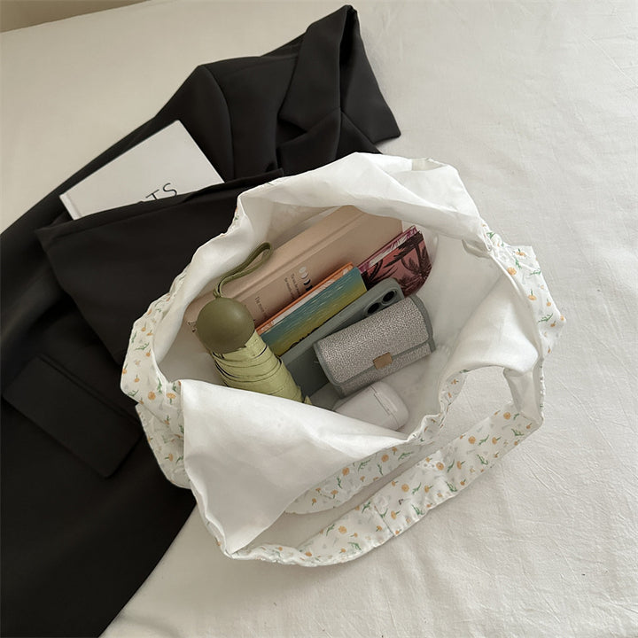 Floral Patterned Reusable Shopping Tote Bag