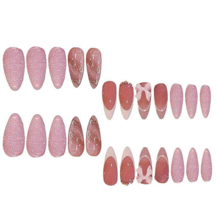Elegant Stiletto Press-On Nail Set with Decorative Accent Stornfield
