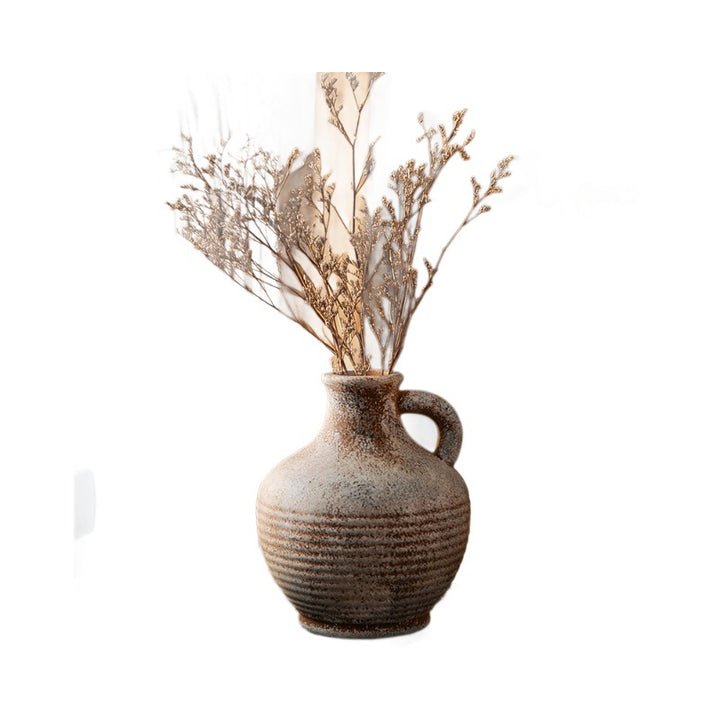 Rustic ceramic vase with handles Stornfield