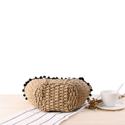 Basket bag with decorative, fringed edge Stornfield