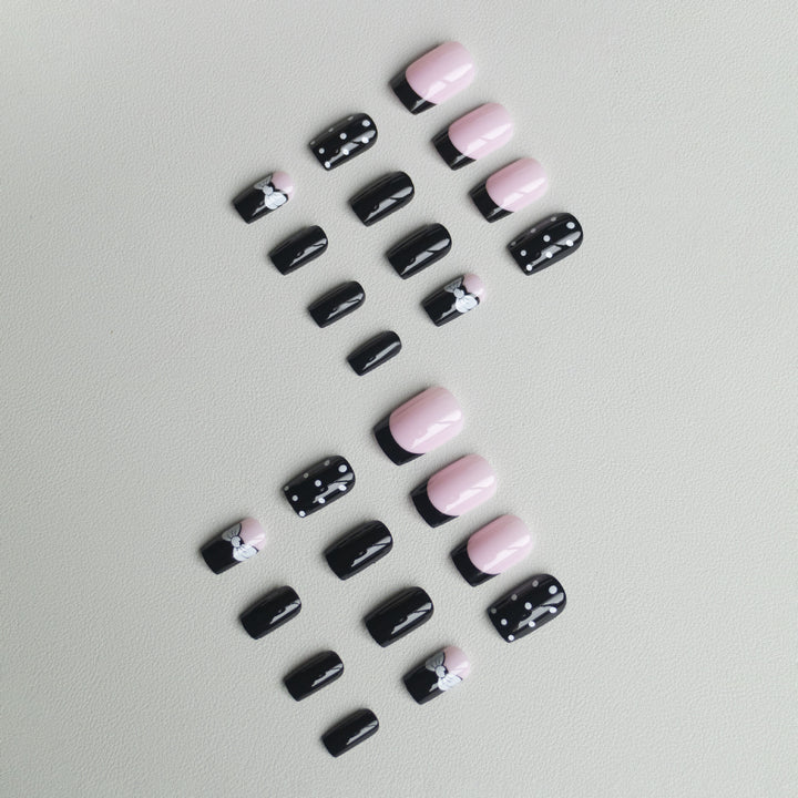 Artistic Polka Dot and Bow Nail Art Kit