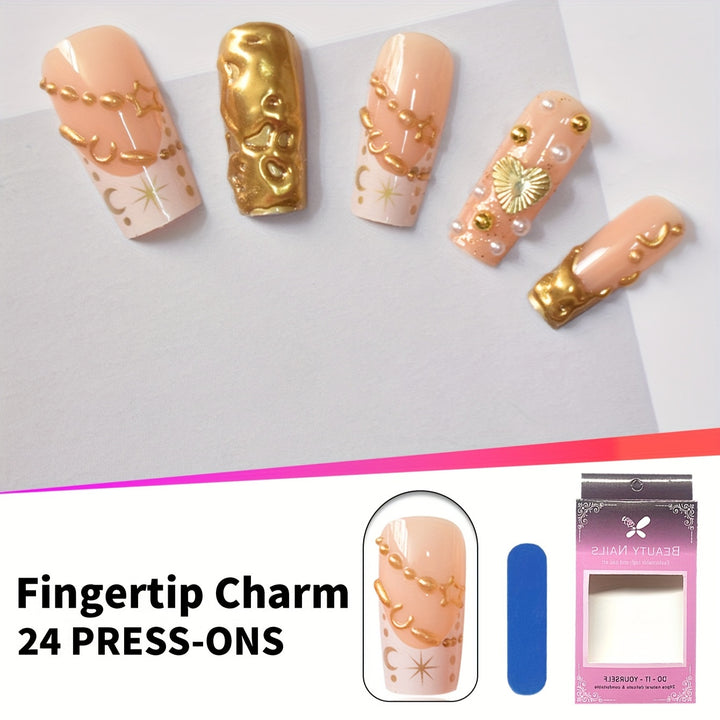 Ornate Gold Decorative Nail Art Stornfield