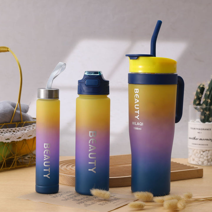 Ladies stylish and practical water bottle with design and time markings Stornfield