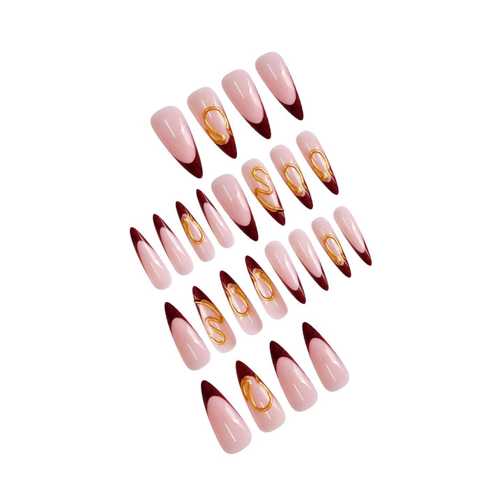 Artistic Stiletto Press-On Nail Design Stornfield