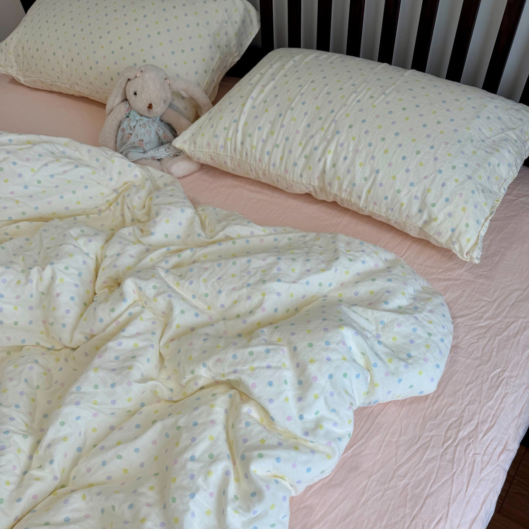 Floral Cotton Reversible Duvet and Sheet Nursery Bedding Set
