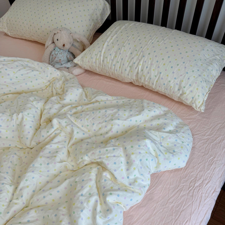 Floral Cotton Reversible Duvet and Sheet Nursery Bedding Set