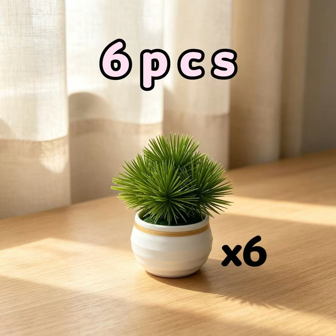 Lifelike Potted Green Plant