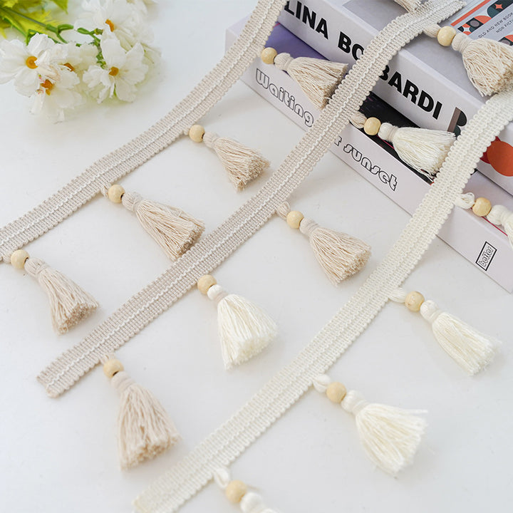Decorative curtain with tassel trim Stornfield