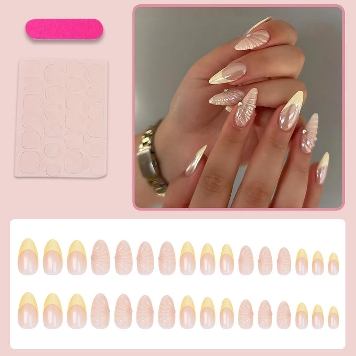 Nail art set with unique shell designs Stornfield