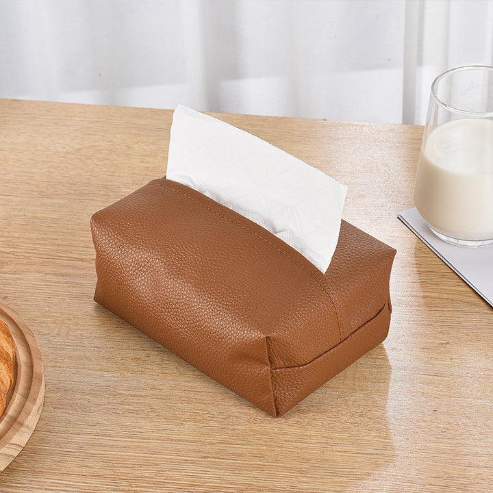 Premium Leather Tissue Box Cover Stornfield