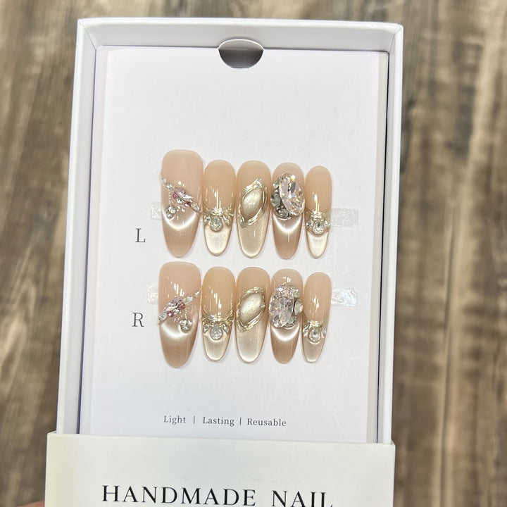 Glamorous Starry Press-On Nail Art