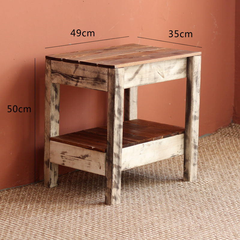 Handmade side table made of solid wood Stornfield