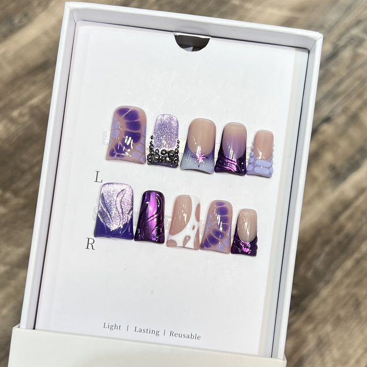 Playful Cartoon-Themed Press-On Nail Set Stornfield