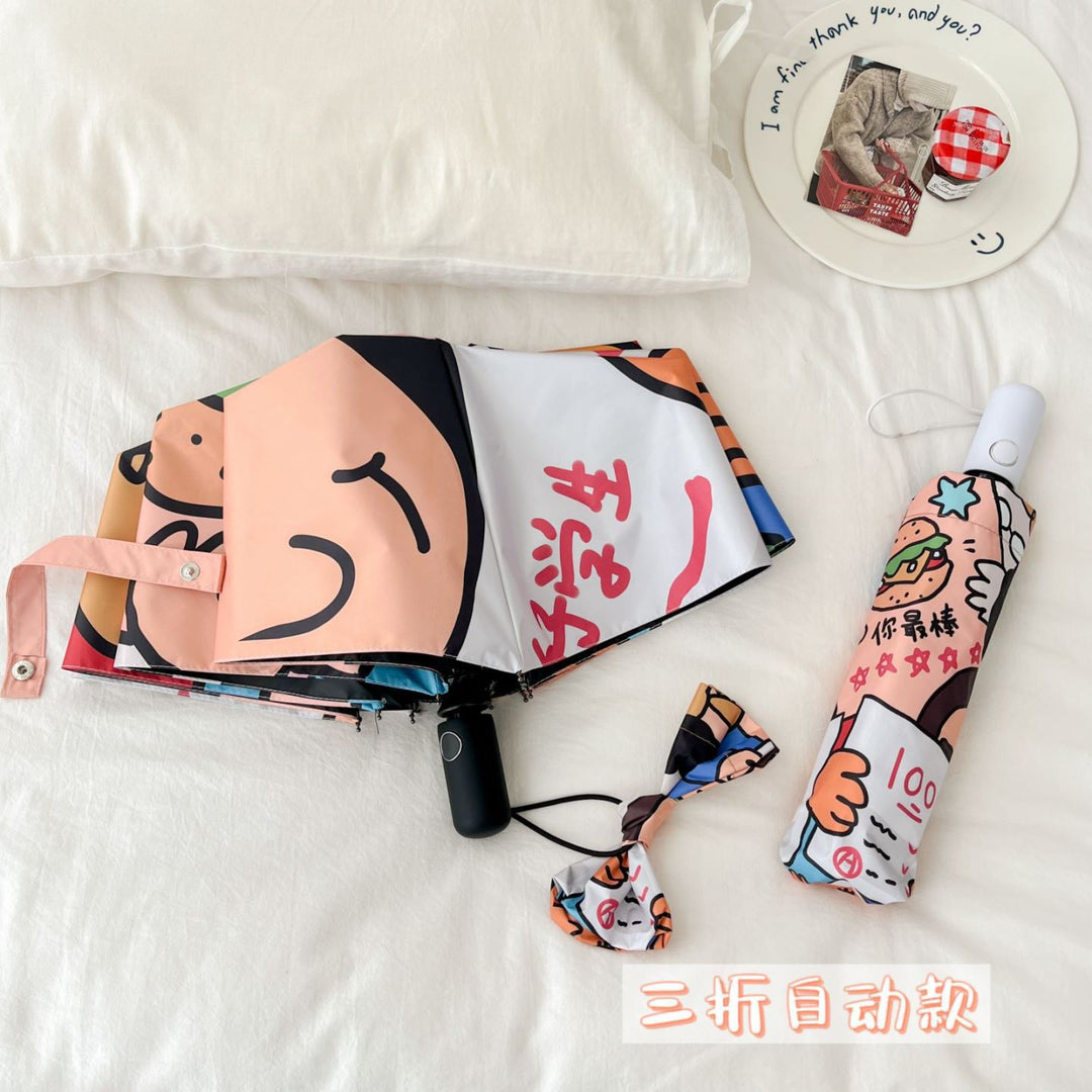 Ladies innovative folding umbrella with unique graphic design Stornfield