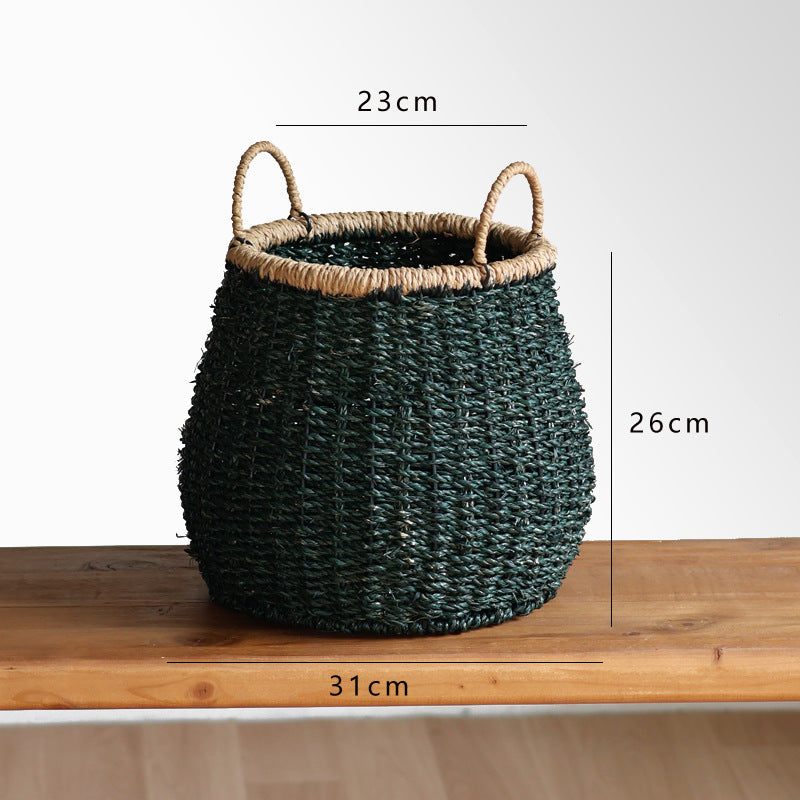 Handcrafted storage basket with natural details Stornfield