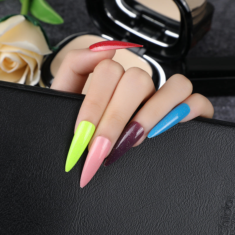 Glittering artificial nails in elegant design Stornfield