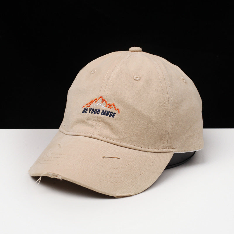 Women's Distressed Cotton Embroidered Baseball Cap Stornfield