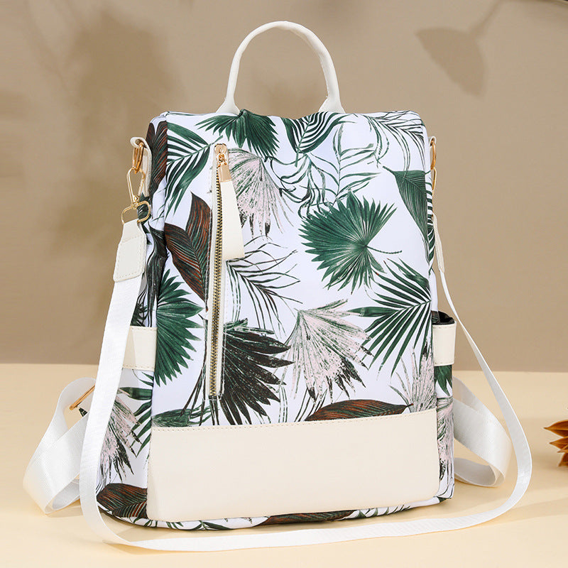 Floral Print Multi-Pocket Backpack Stornfield