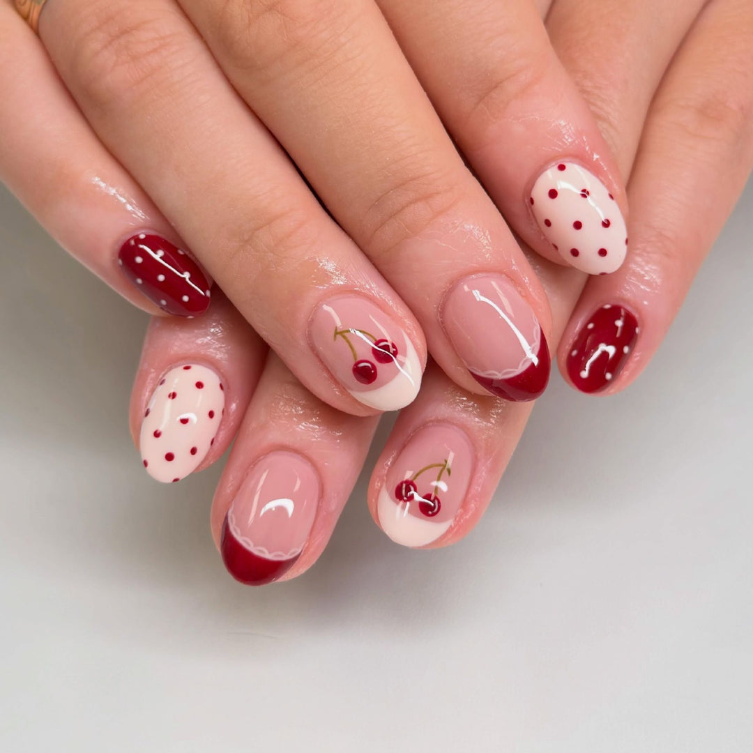 Cherry-Themed Nail Art Enhancements Stornfield