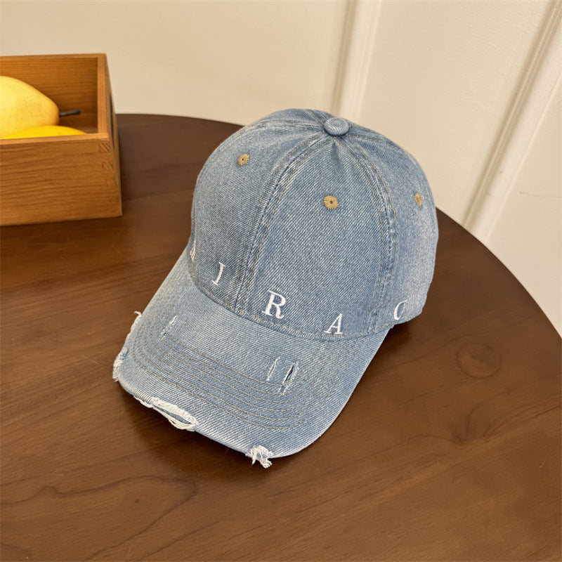 Women's Distressed Denim Baseball Cap Stornfield