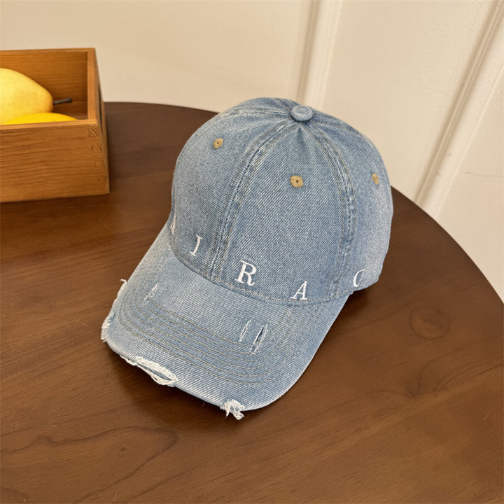 Women's Distressed Denim Baseball Cap Stornfield