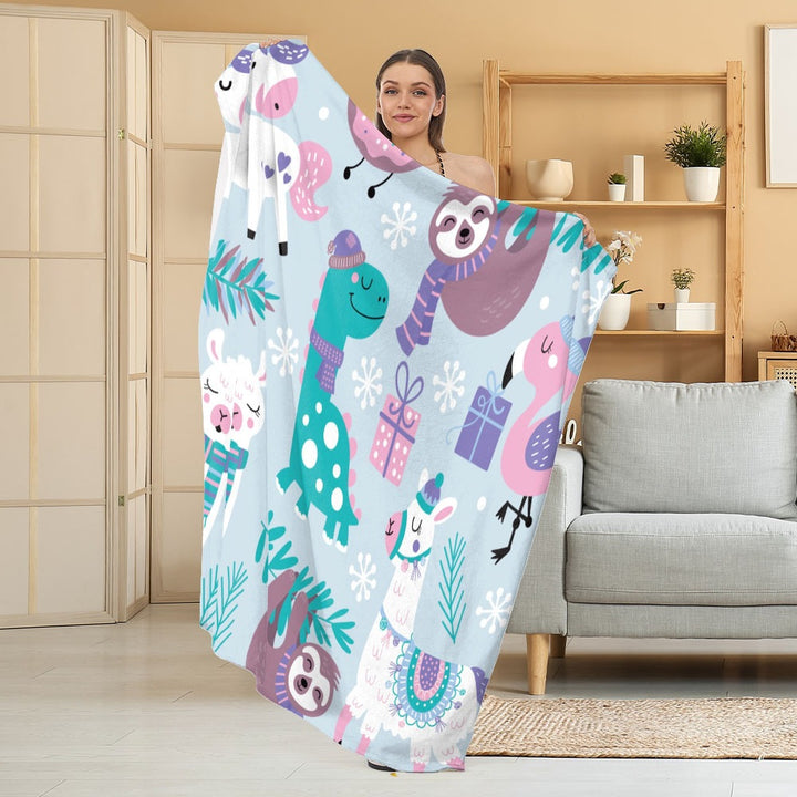 Cozy Halloween-Themed Fleece Blanket