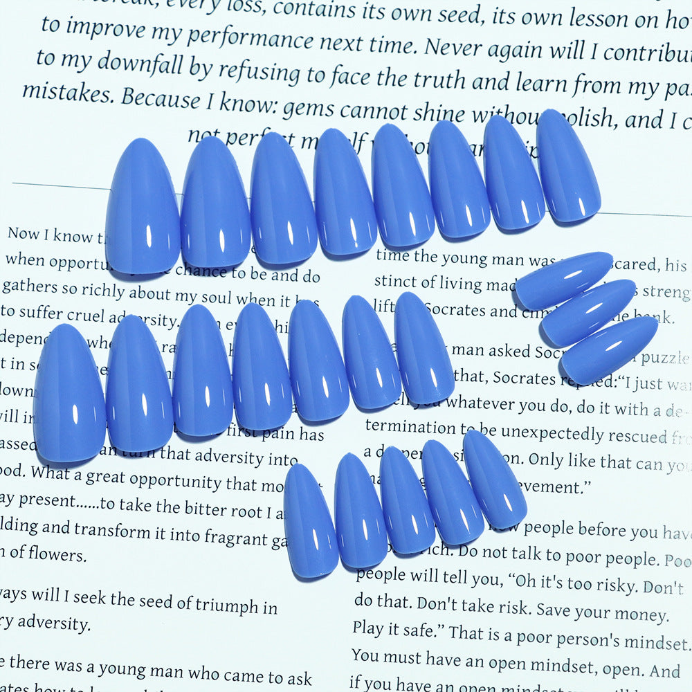 Premium Glossy Almond-Shaped Press-On Nails Stornfield