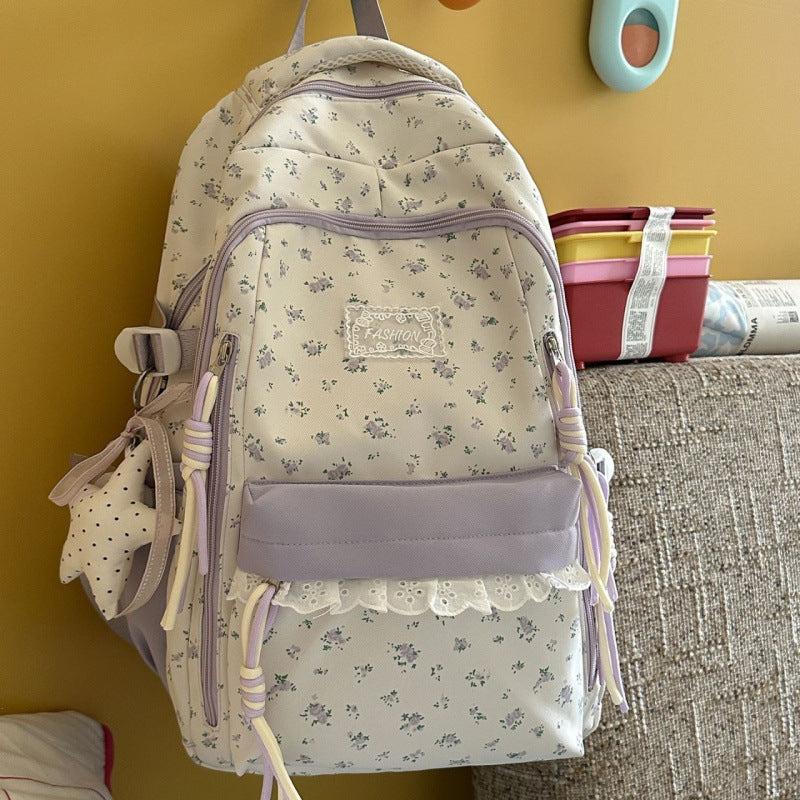 Stylish Floral Patterned Backpack Stornfield