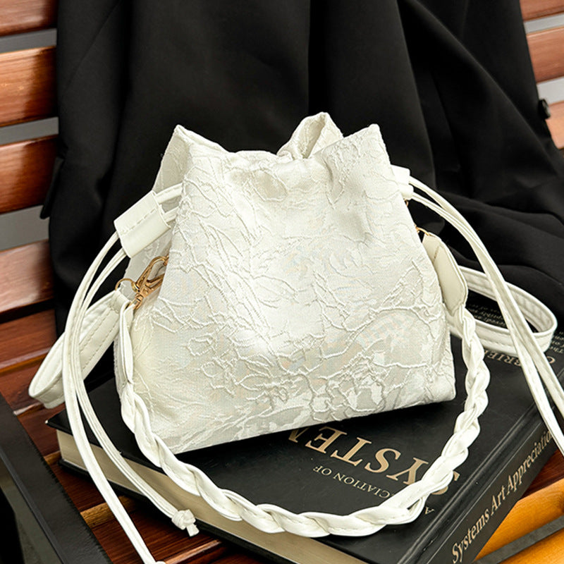 Elegant Satin Drawstring Handbag