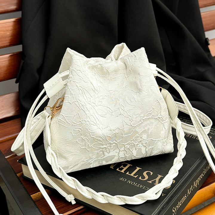 Elegant Satin Drawstring Handbag