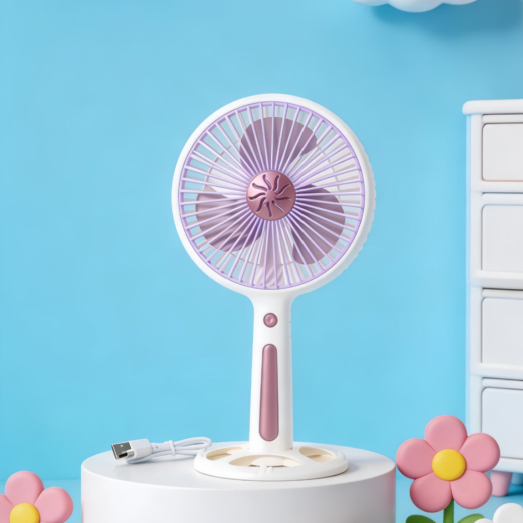 Women's Portable Mini Fan with USB Charging Function and Ergonomic Handle Stornfield