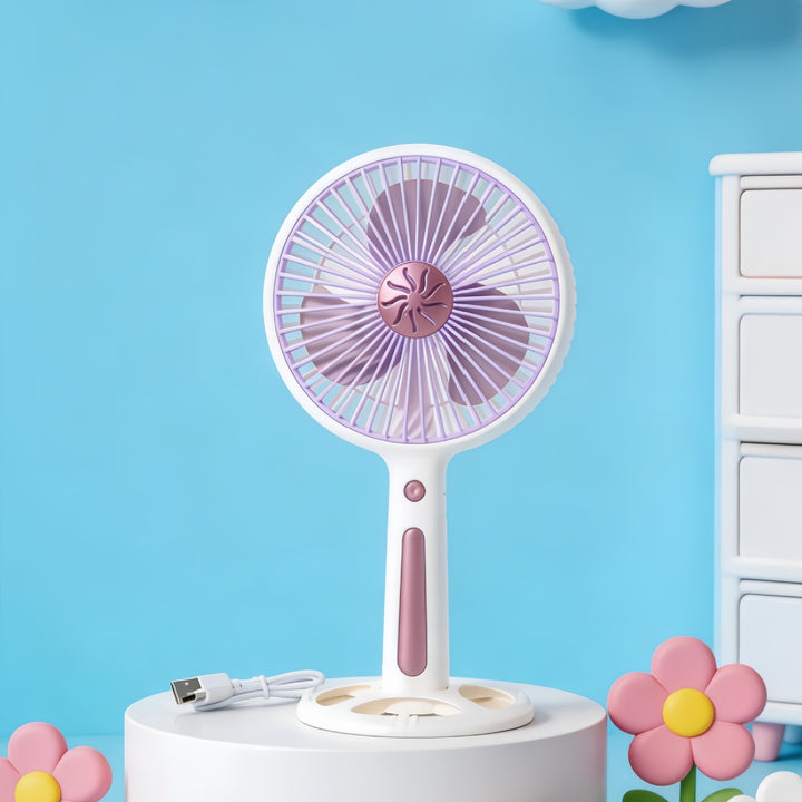 Women's Portable Mini Fan with USB Charging Function and Ergonomic Handle Stornfield