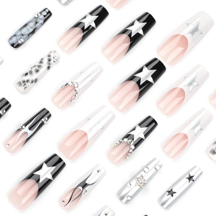 Artificial Nail Set with Glamour Accents Stornfield
