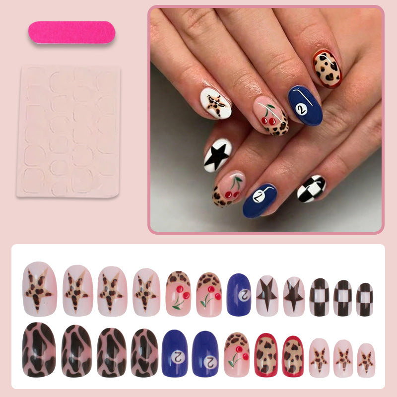 Creative nail art set with trendy animal patterns and colorful accents Stornfield
