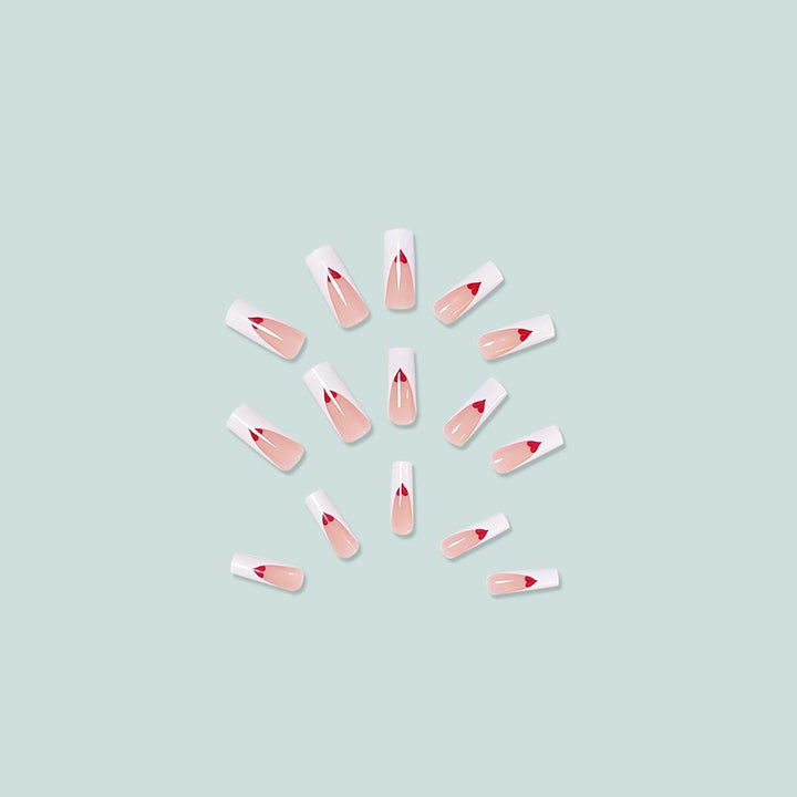 Artful nail extensions with heart design Stornfield