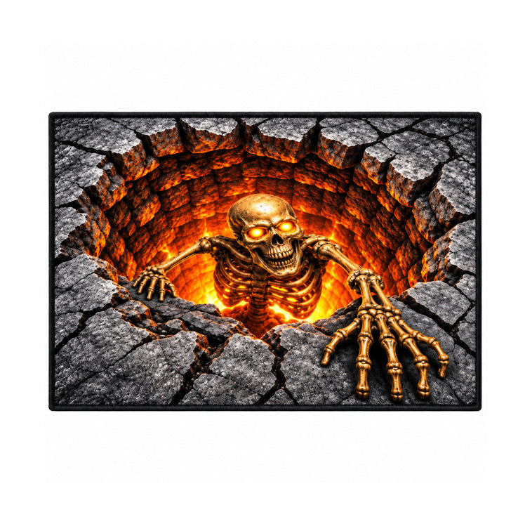 Spooky Skeleton-Themed Area Mat