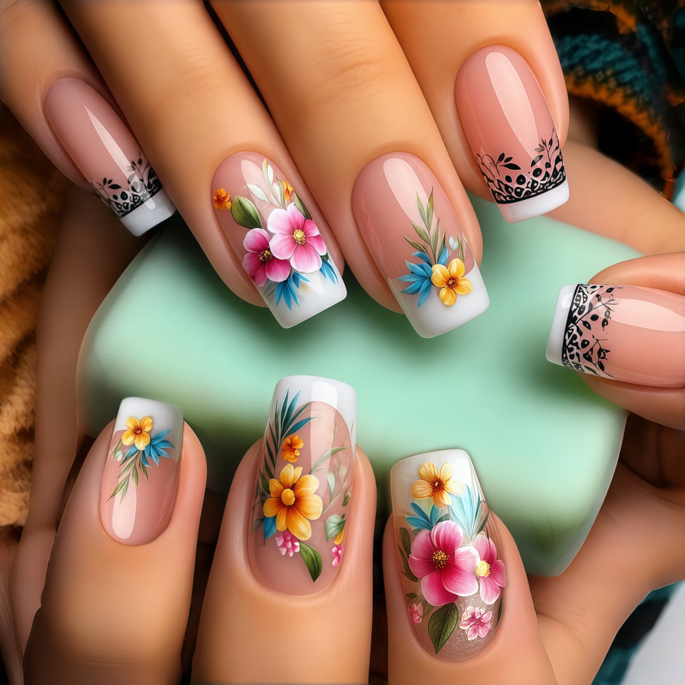 Exquisite artificial nails with floral patterns Stornfield