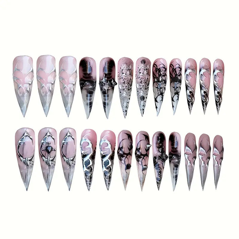 Artistic Gothic Stiletto Press-On Nails Stornfield