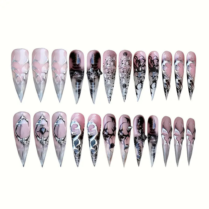 Artistic Gothic Stiletto Press-On Nails Stornfield