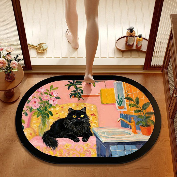 Whimsical Animal-Themed Bath Mat