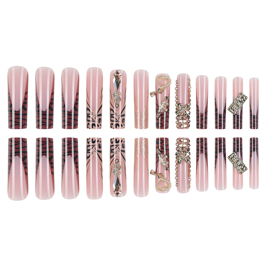 Glamorous Stiletto Press-On Nails with Decorative Accents Stornfield